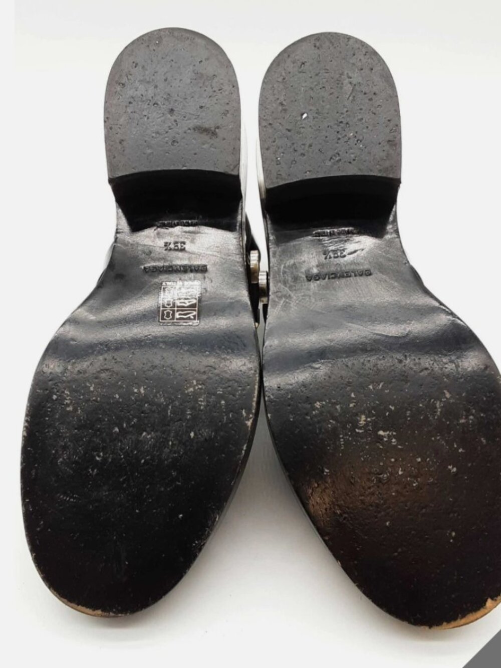 Balenciaga Ceinture Black Leather Ankle Boots Size 39.5 - Picture 9 of 11